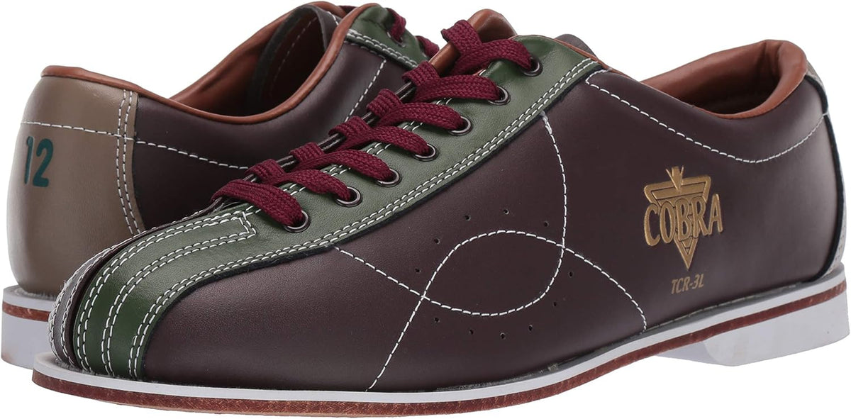 Mens TCR3L Cobra Rental Bowling Shoes Lacesbrown/Green 5