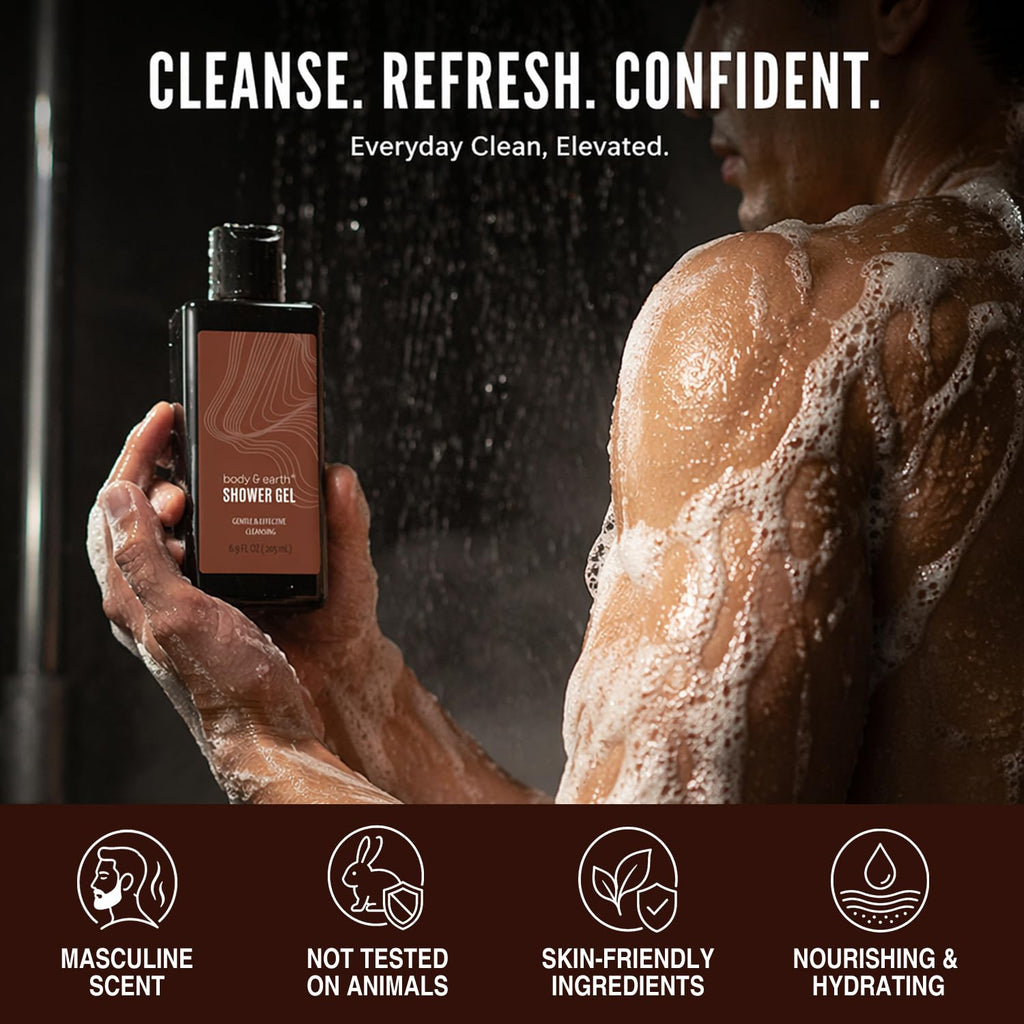 8Pc Sandalwood Gifts for Men Spa Gifts Bath Set for Man