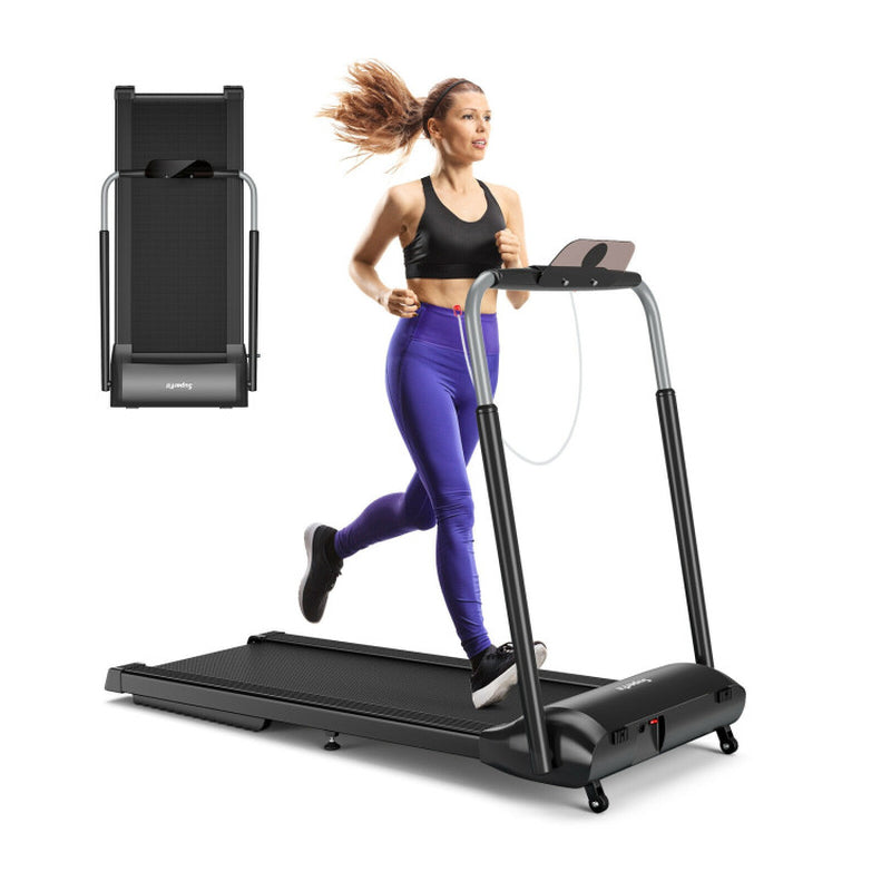 Compact Folding Treadmill with Touch Screen APP Control