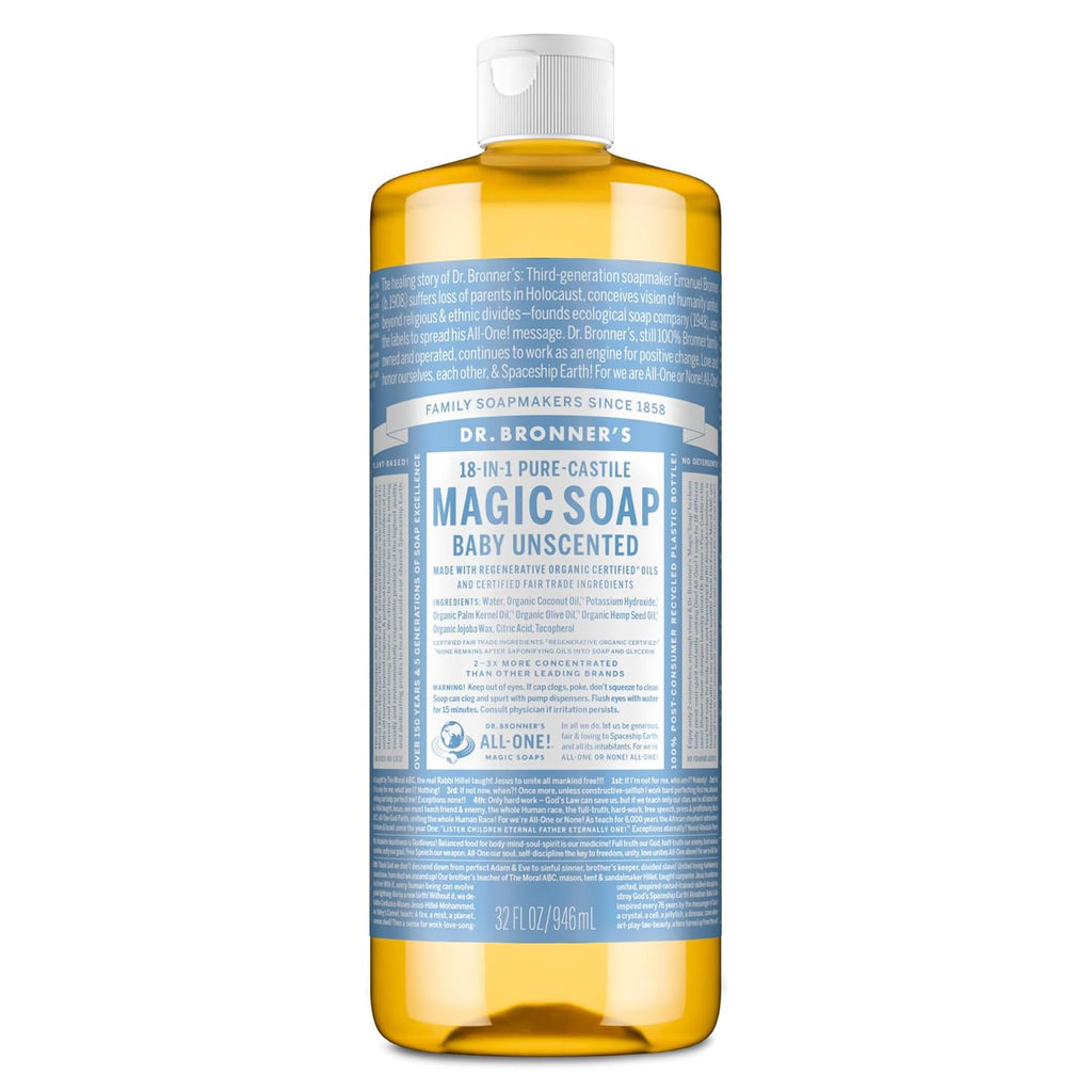 Baby Unscented Pure-Castile Liquid Soap, 32 Oz