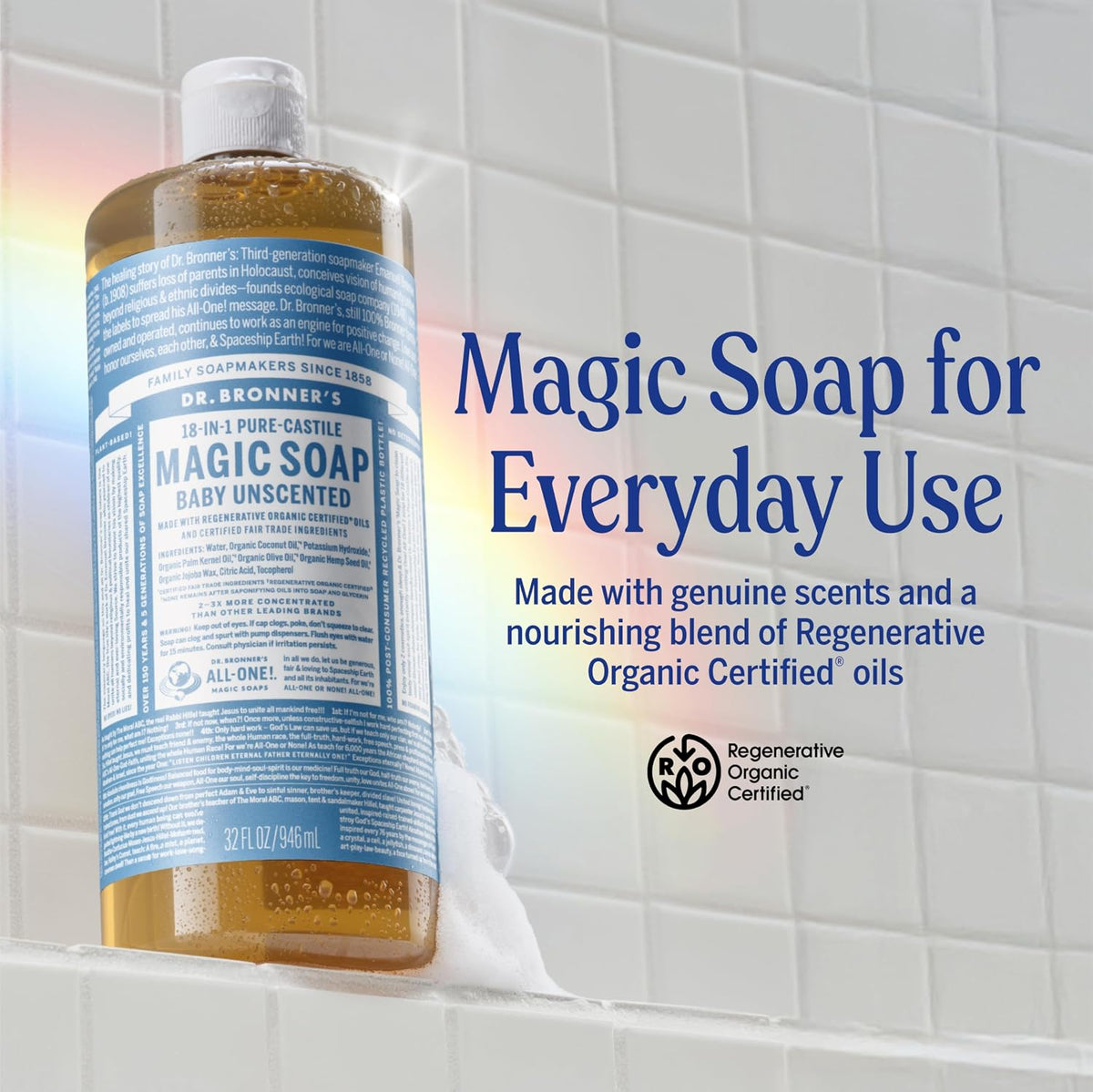 Baby Unscented Pure-Castile Liquid Soap, 32 Oz