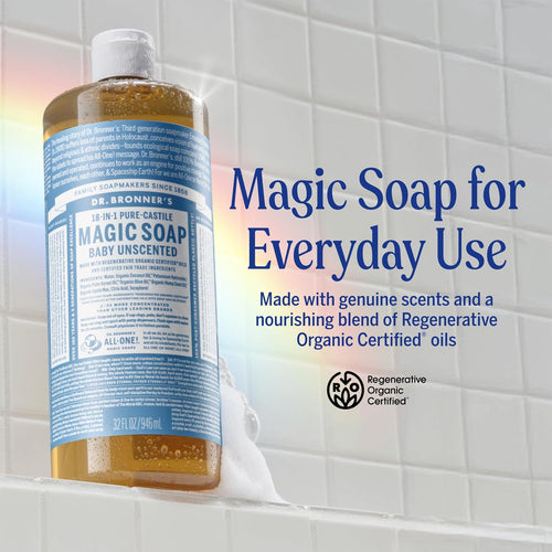 Baby Unscented Pure-Castile Liquid Soap, 32 Oz