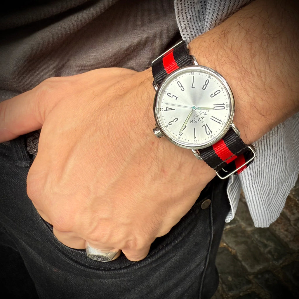 No.88 Steel on Red & Black Nylon
