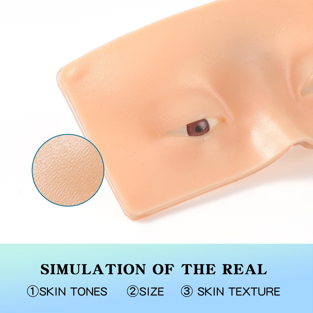 Silicone Makeup Practice Face Board with 5 Makeup Brushes Yellow