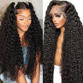 13X6 Curly Lace Front Wigs Human Hair Pre Plucked Brazilian Curly Wigs Human Hair for Women 200% Density 18 Inch