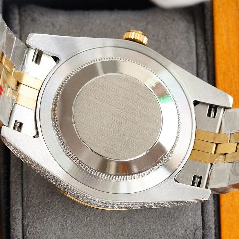 Mens Watch Full Diamond Automatic Mechanical Watches Movement 41Mm Business Wristwatch Classic Bracelet Wristwatches Montre De Luxe